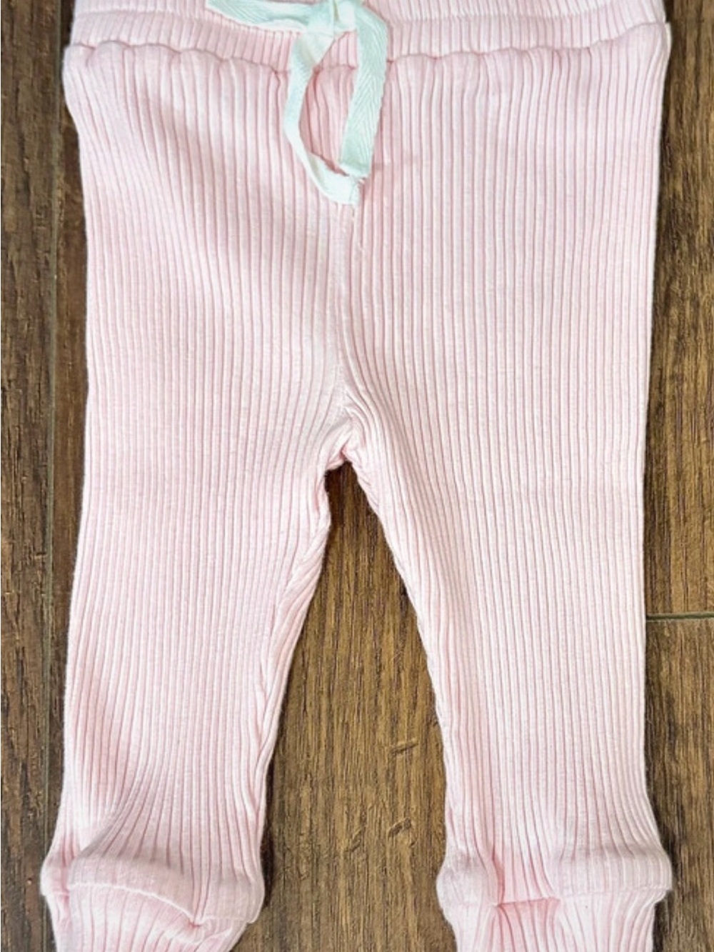 Toddler Pink Ribbed Jogger Sweatpants with Elastic Waist